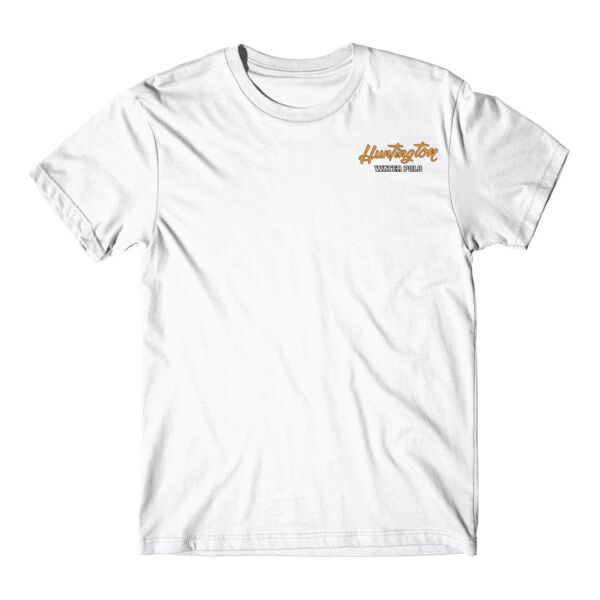 HUNTINGTON BEACH  HS  WATER POLO - PREMIUM UNISEX  T-SHIRT - WHITE - 9W3T84 Thumbnail