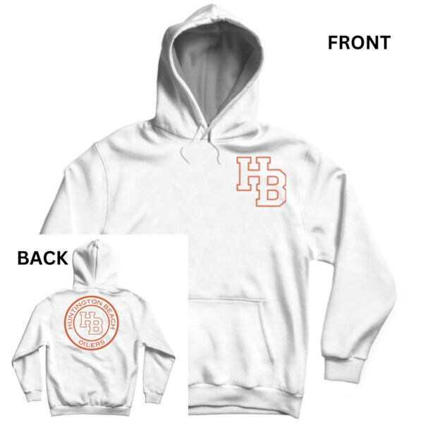 HUNTINGTON BEACH HS WATER POLO  - PREMIUM UNISEX HOODIE - WHITE - RJH7YK Thumbnail