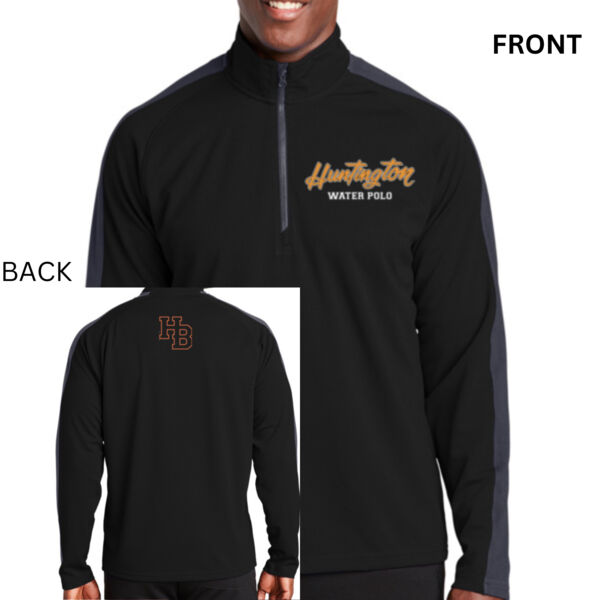 HUNTINGTON BEACH HS WATER POLO - PERFORMANCE PULLOVER - BLACK/DARK GREY - $5BDLNM$ Thumbnail