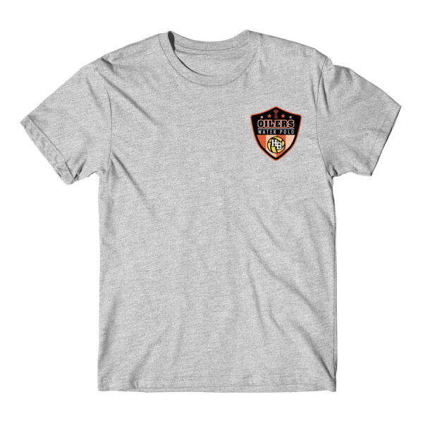 HUNTINGTON BEACH  HS  WATER POLO - PREMIUM UNISEX  T-SHIRT - HEATHER GREY - FVRWCO Thumbnail