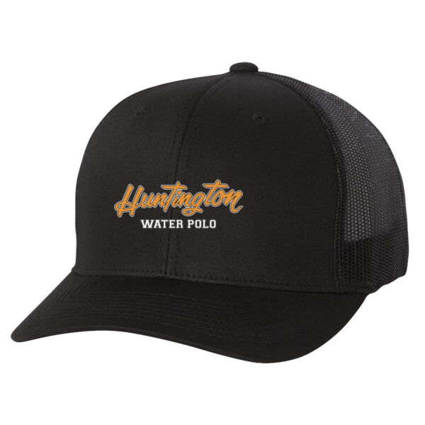 HUNTINGTON BEACH HS WATER POLO - SNAPBACK MESH BACK HAT - BLACK - $3AHBE7$ Thumbnail
