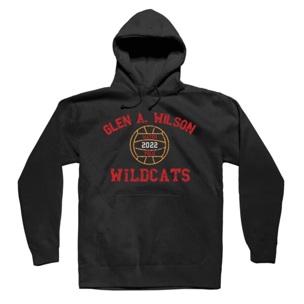 WILSON  HS GIRLS WATER POLO  - PREMIUM UNISEX HOODIE - BLACK - PRINT FRONT  - TDISU Thumbnail