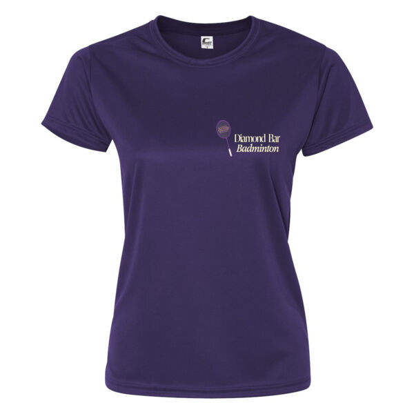 JUNIOR VARSITY DIAMOND BAR BADMINTON - PREMIUM WOMENS  DRYFIT SHIRT - PURPLE - $UVY7P0$ Thumbnail